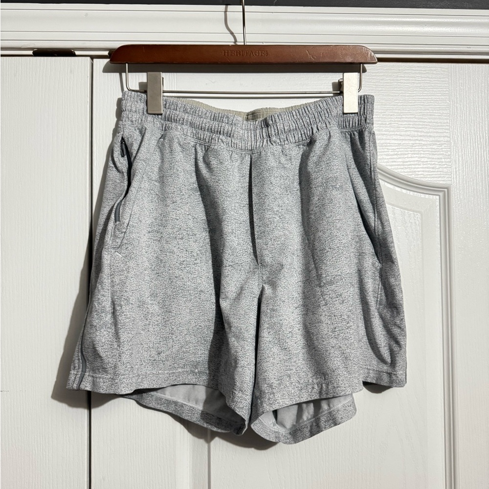 2 lululemon athletica Gray and Olive Athletic Shorts - Picture 4 of 5